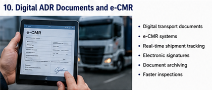 Digital ADR transport documents and e-CMR logistics systems in Europe